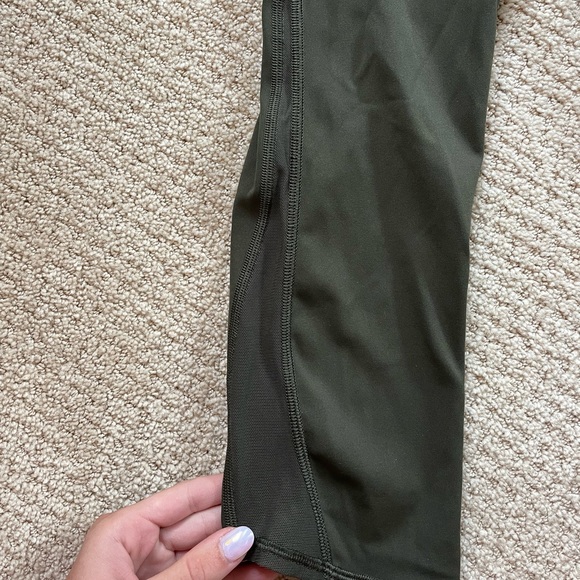 Olive green lululemon cropped leggings - Picture 7 of 8